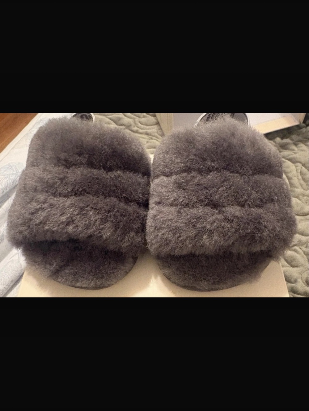 UGG I Fluff Yeah Slide - Charcoal Gray